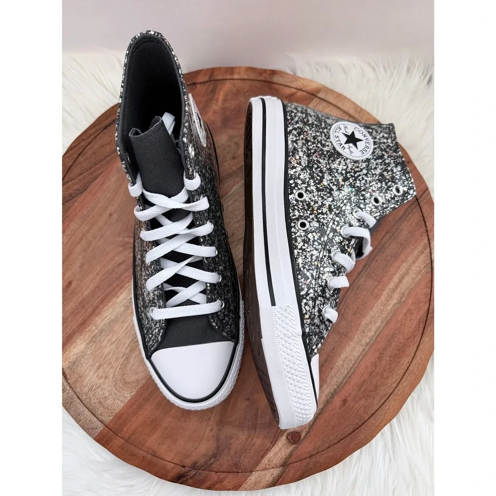 Converse Chuck Taylor All Star High Top Glitter Sparkle Sneakers Youth‎ Size 6
